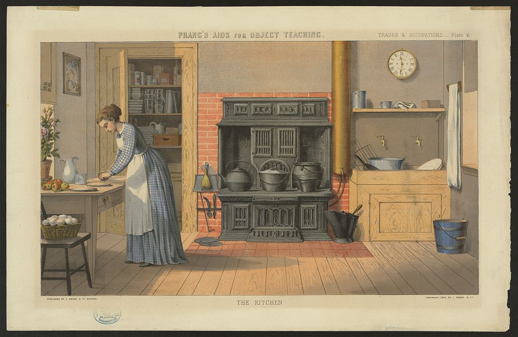 historic kitchen lithograph